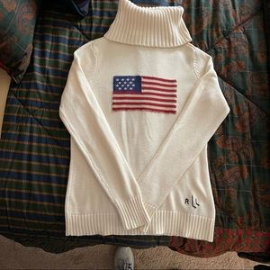 Lauren Ralph Lauren Turtle Neck Flag Sweater